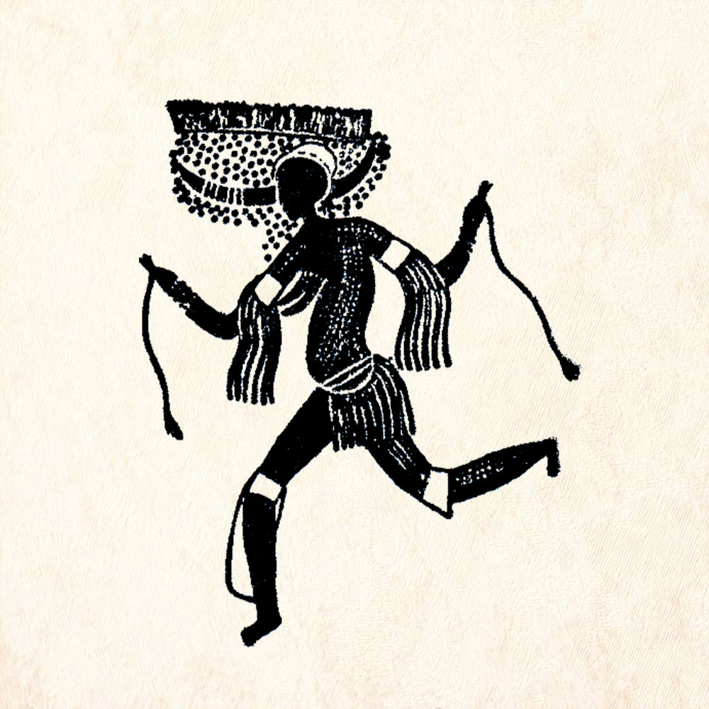 StampaFe Great Horned Goddess Tribal Rubber Stamp