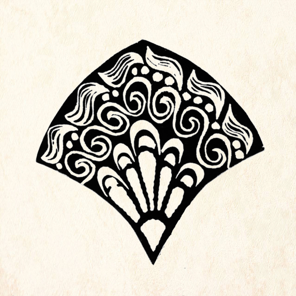 StampaFe Raindrop Large Art Nouveau Rubber Art Stamp