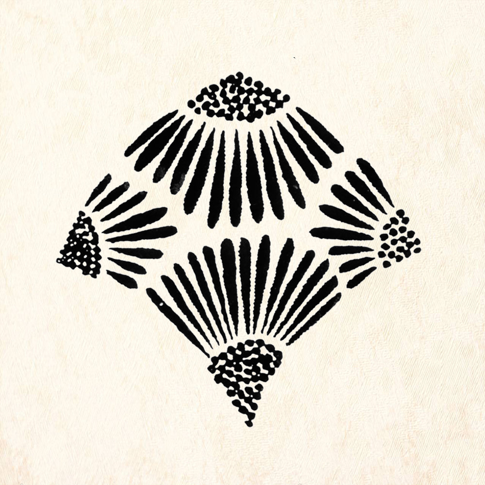 StampaFe Wild Aster Reverse Large Botanical Rubber Art Stamp