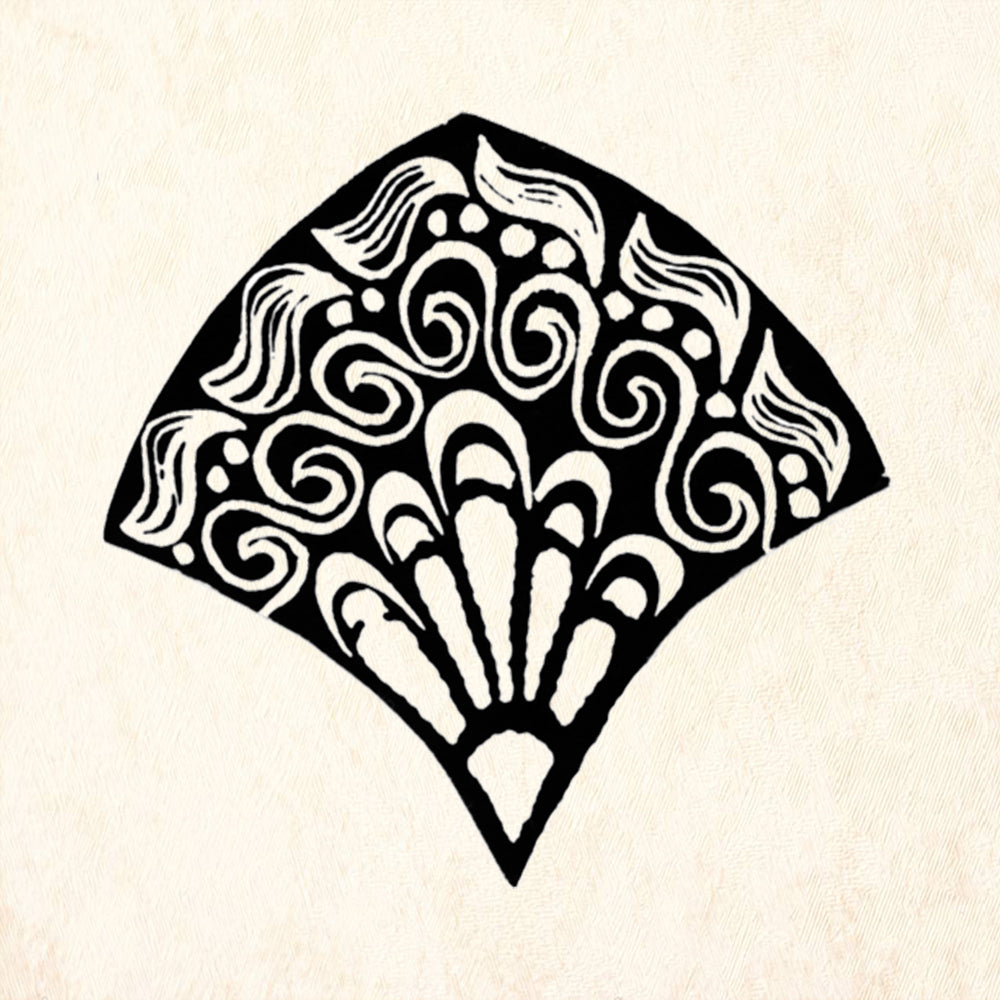 StampaFe Raindrop Small Art Nouveau Rubber Art Stamp