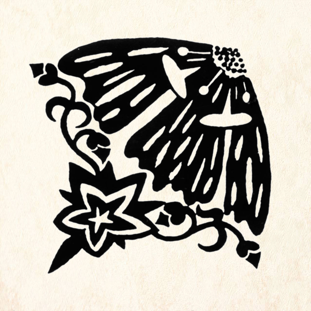 StampaFe Blue Flax Large Botanical Rubber Art Stamp