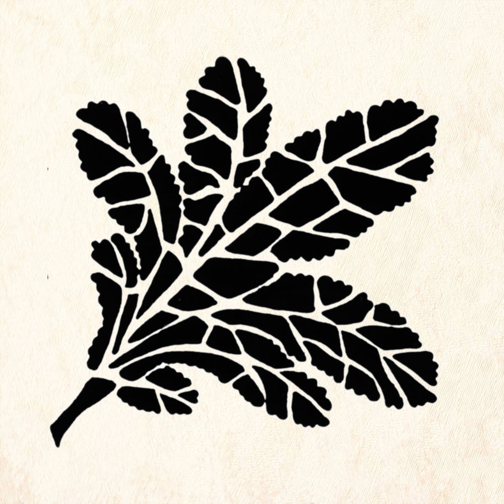 StampaFe Hollyhock Leaf Large Botanical Rubber Art Stamp