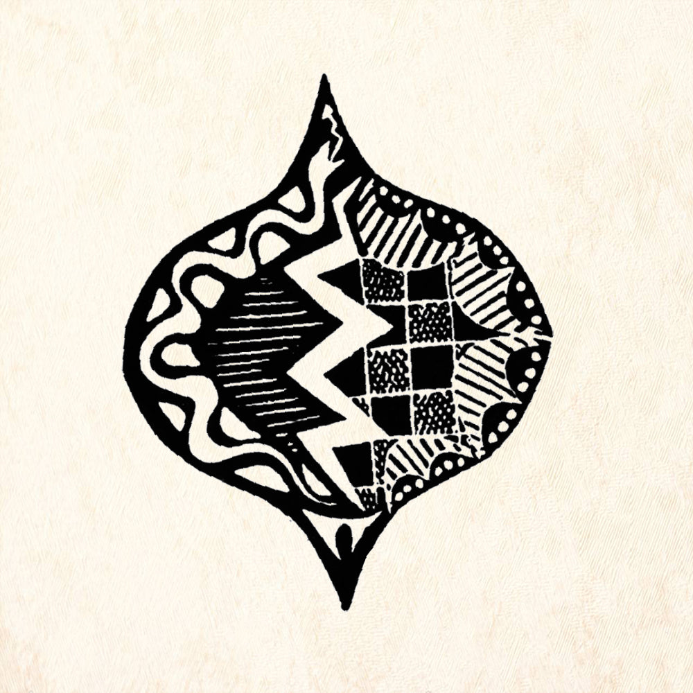 StampaFe Serpent Ogee Small Southwestern Rubber Art Stamp