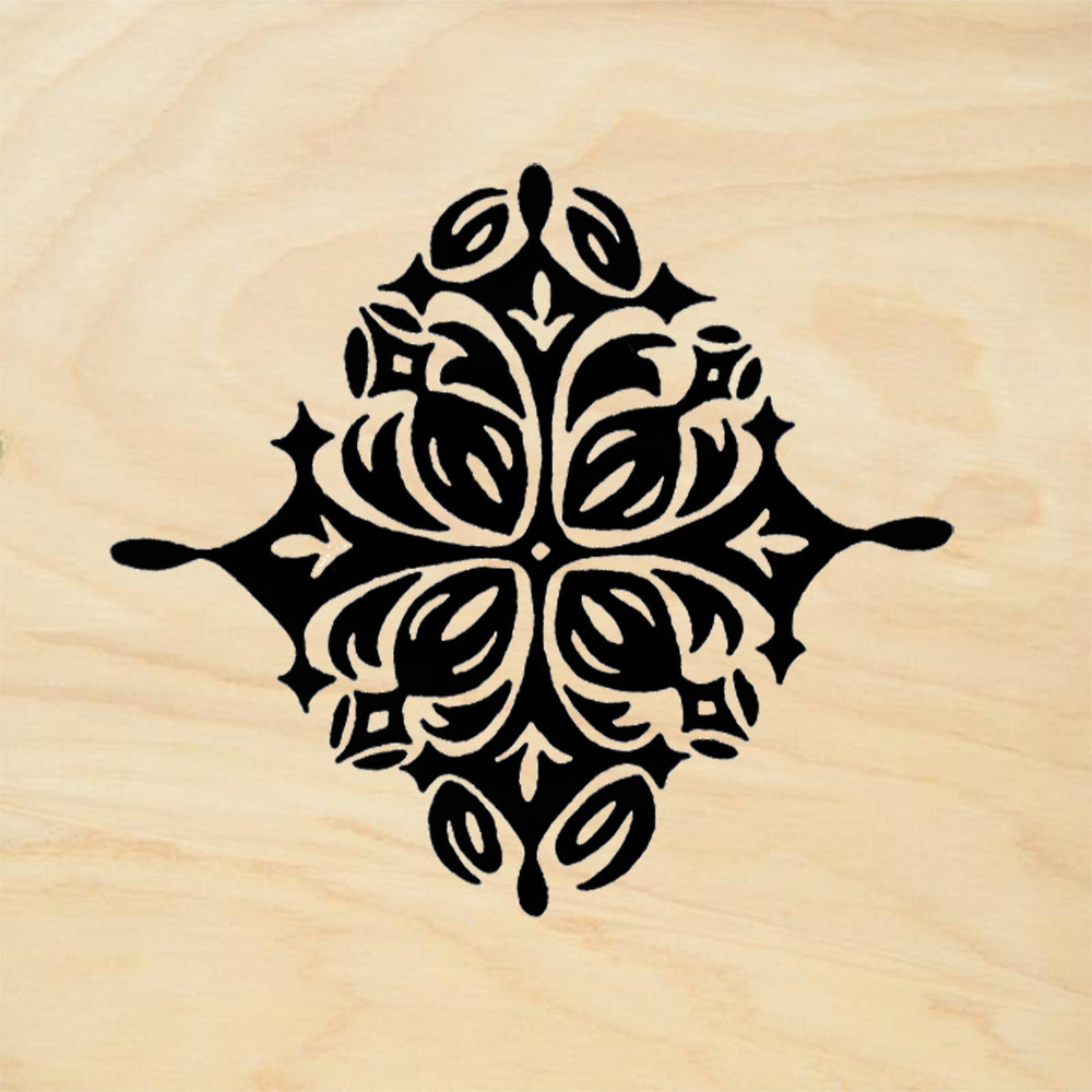 StampaFe Snow Ogee Small Tribal Rubber Art Stamp