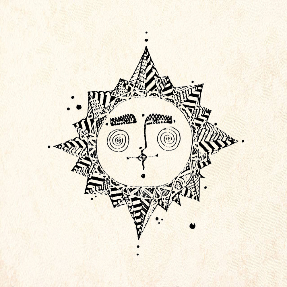 StampaFe Sun Mixed Media Rubber Art Stamp