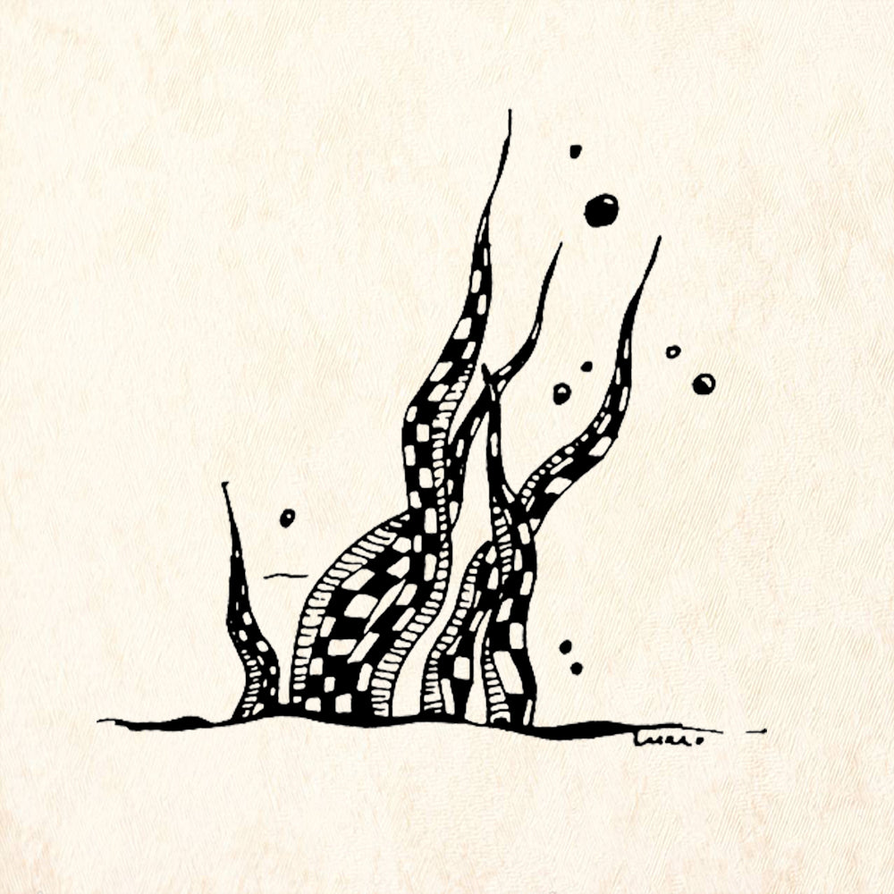 StampaFe Swamp Weeds Mixed Media Rubber Art Stamp