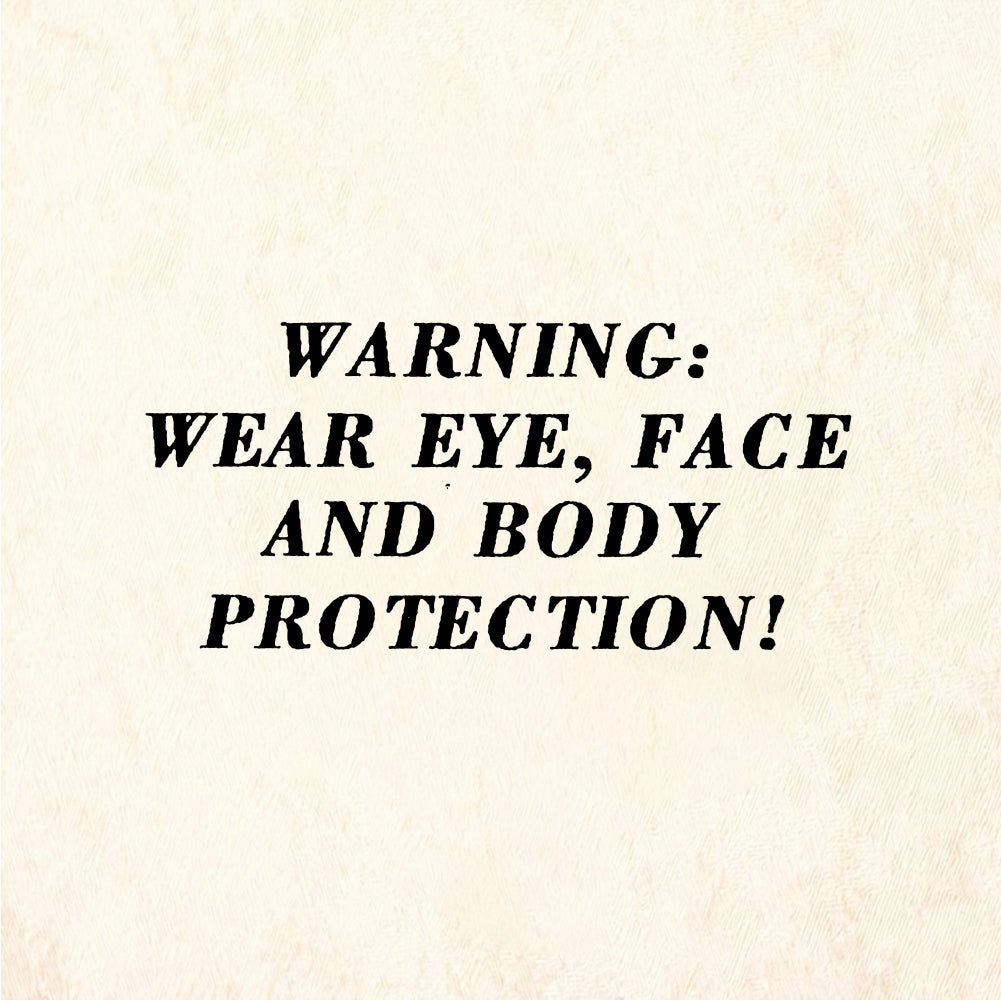 StampaFe WARNING: WEAR PROTECTION Warning Text - Rubber Stamp 2.25 x 1.25