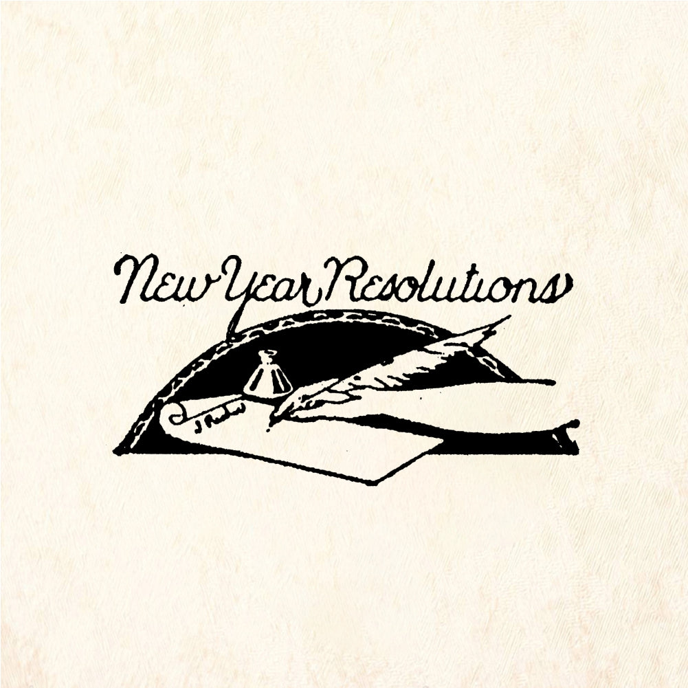 StampaFe New Year Resolutions - Rubber Stamp 2.25 x 1