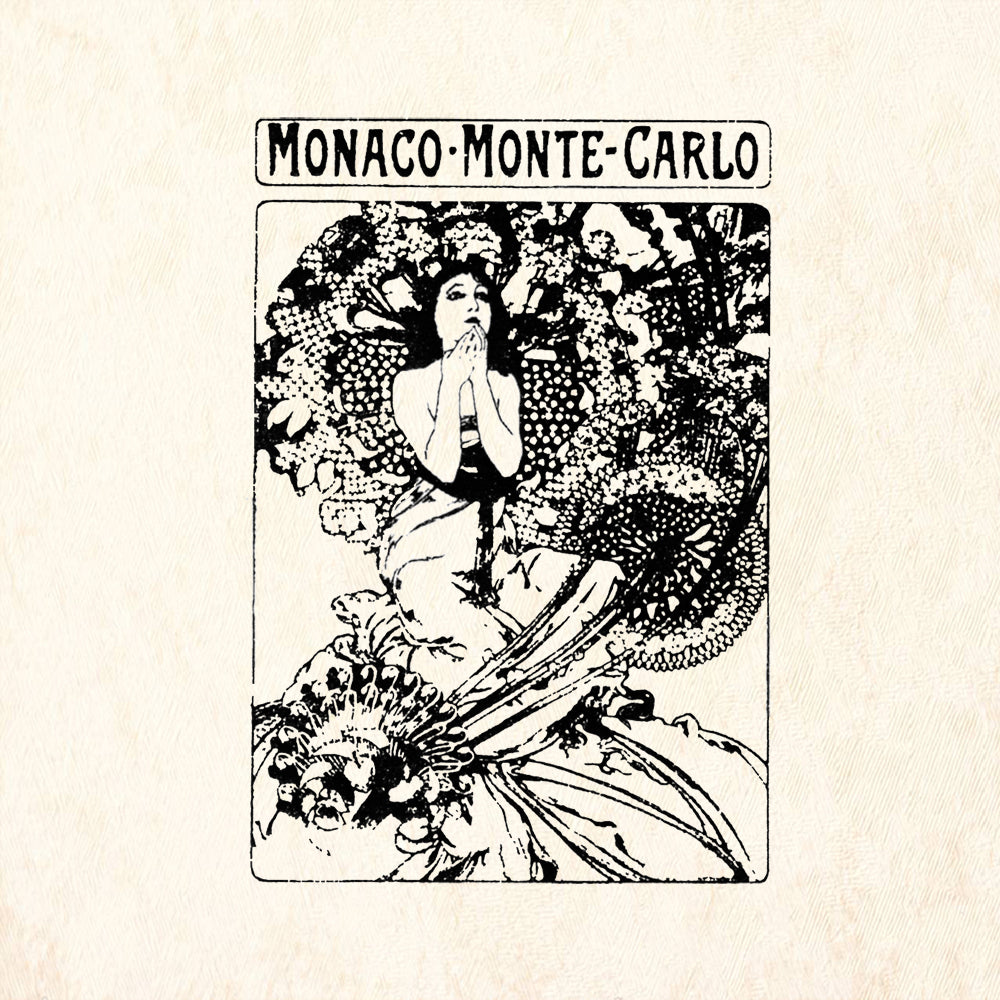 StampaFe Monte Carlo Art Nouveau Rubber Art Stamp
