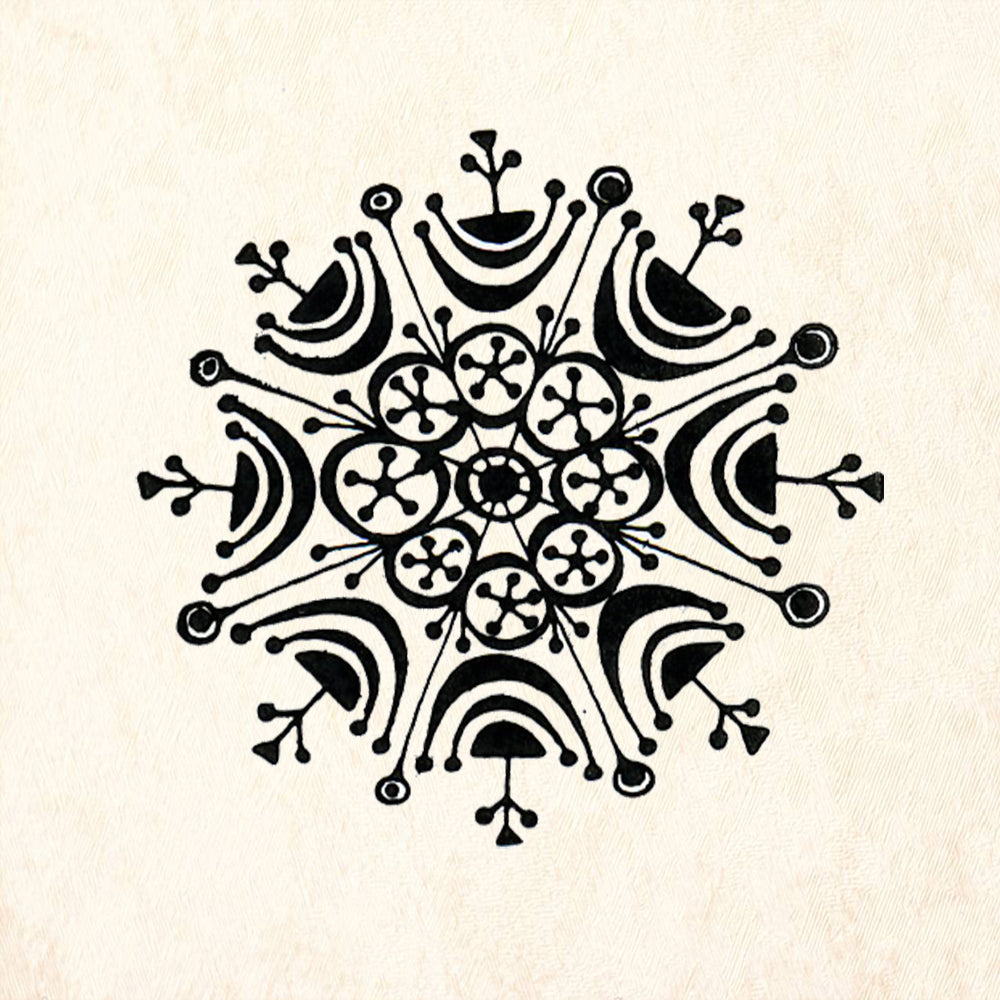 StampaFe Snowflake 2 Tribal Rubber Art Stamp