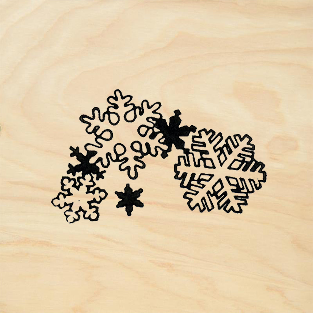 StampaFe Snow Flakes Sextet Rubber Art Stamp Collection