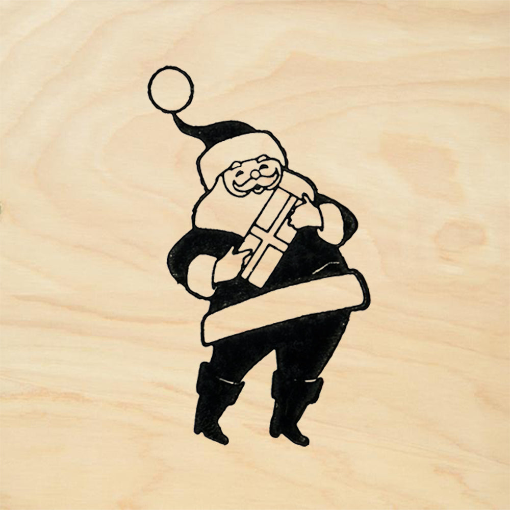 StampaFe Santa Front View Christmas Rubber Art Stamp