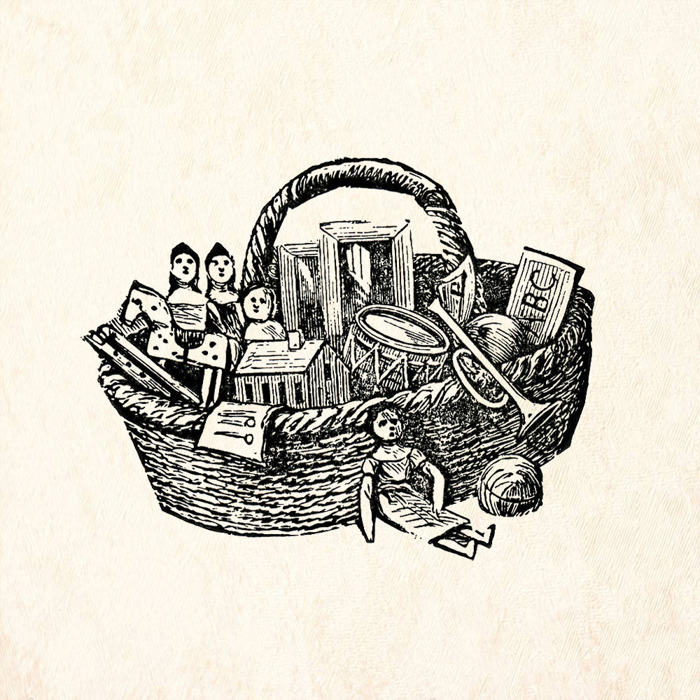StampaFe Basket of Toys Christmas Rubber Art Stamp