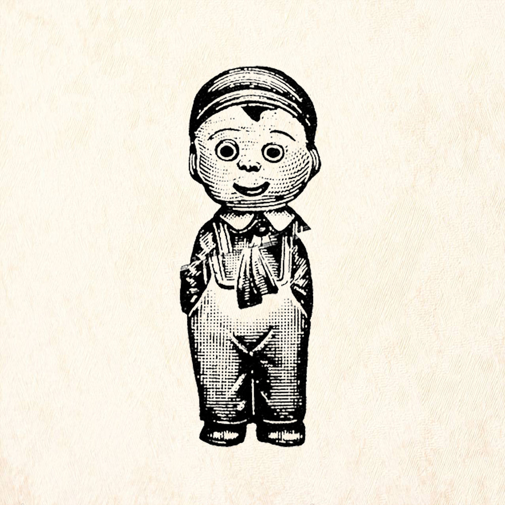 StampaFe Spanky Doll Retro Rubber Art Stamp