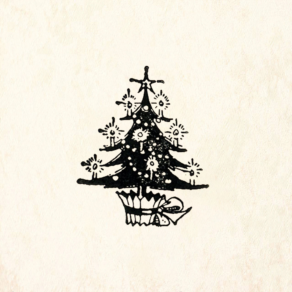 StampaFe Small Christmas Tree Holiday Rubber Art Stamp