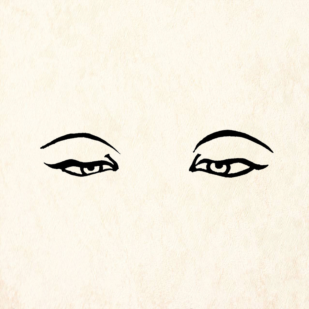StampaFe Tibetan Eyes Rubber Art Stamp