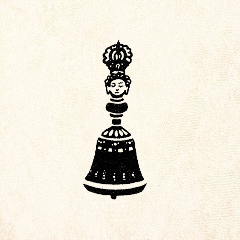 StampaFe Tibetan Bell Tribal Rubber Art Stamp