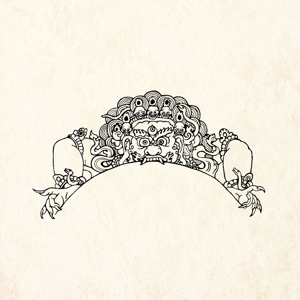 StampaFe Guardian Demon Arch Rubber Art Stamp