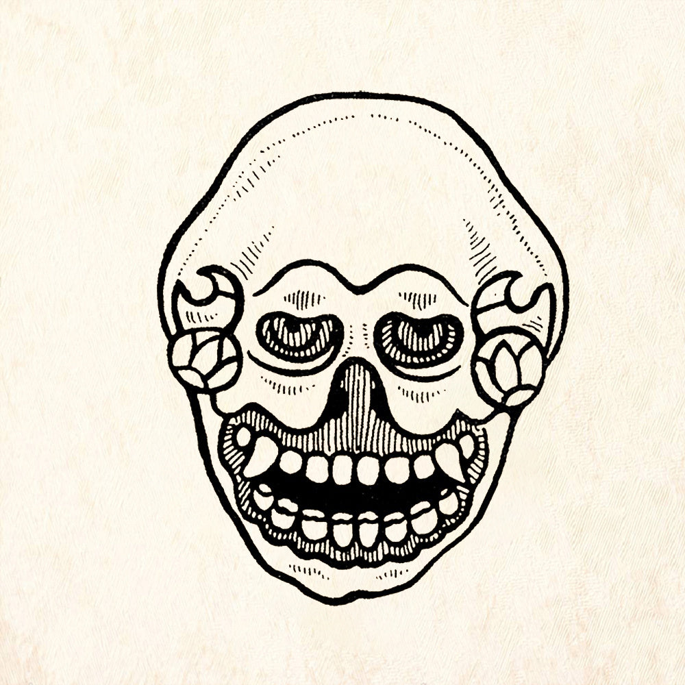 StampaFe Skull with Eyes Gothic Rubber Art Stamp