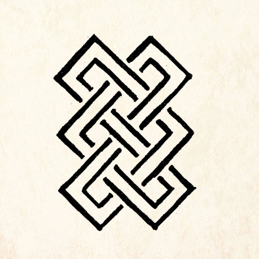 StampaFe Tibetan Border Link Rubber Art Stamp
