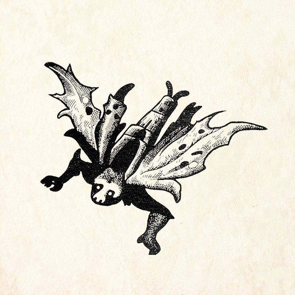 StampaFe Swooping Demon Gothic Rubber Art Stamp