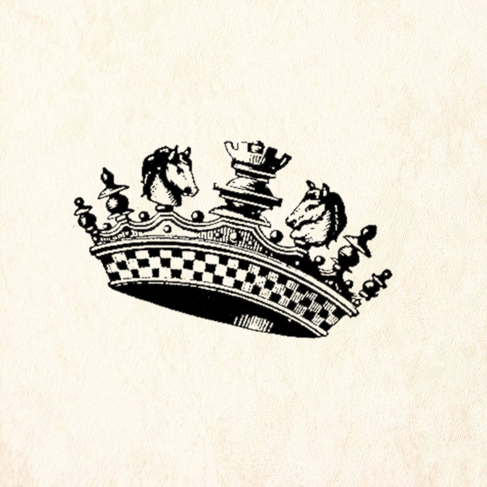 StampaFe Vintage Queen's Crown Rubber Art Stamp