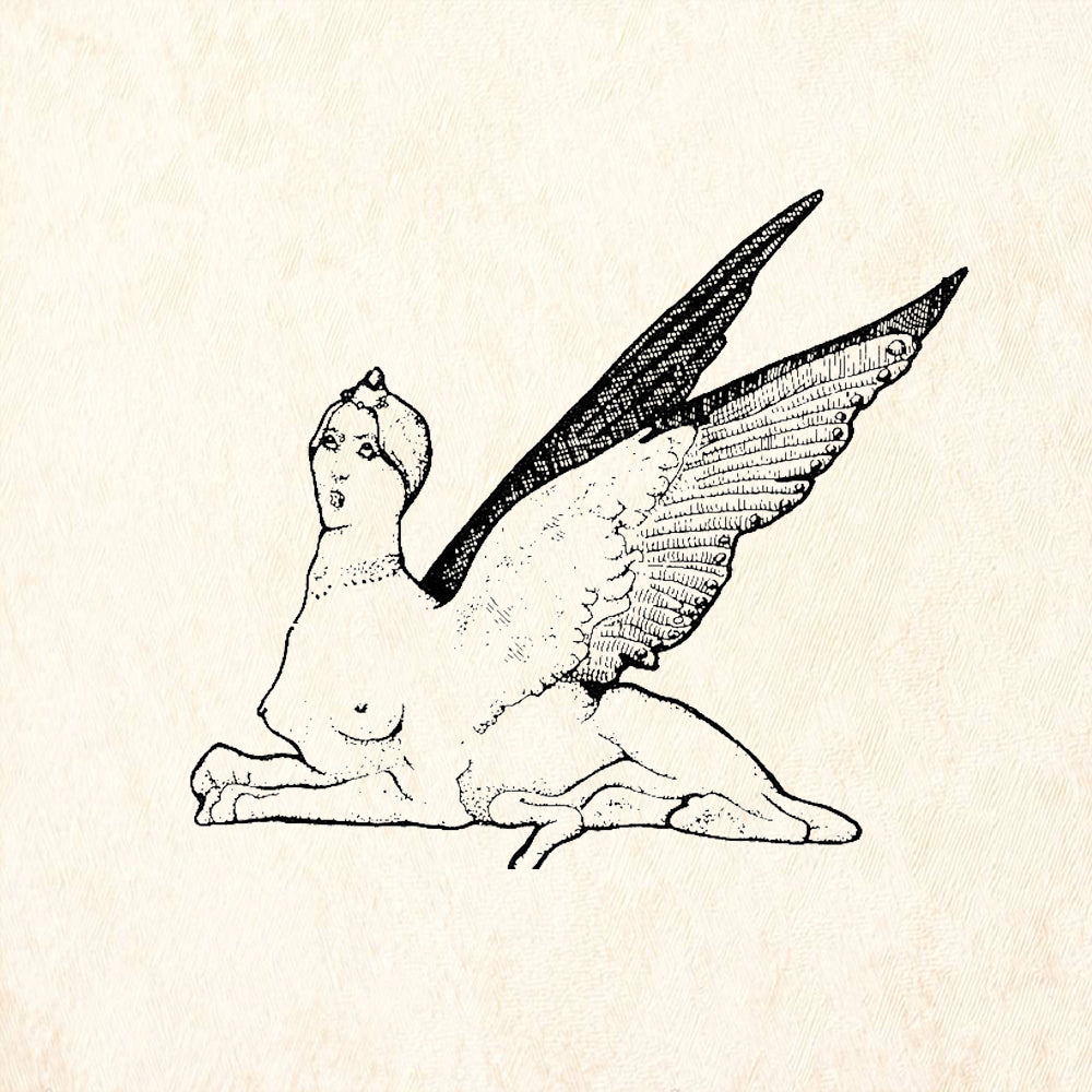 StampaFe Singing Sphinx Fantasy Rubber Art Stamp