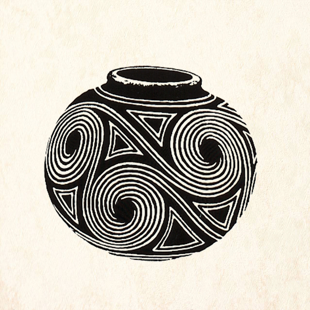 StampaFe Swirl Pot Southwestern Rubber Art Stamp