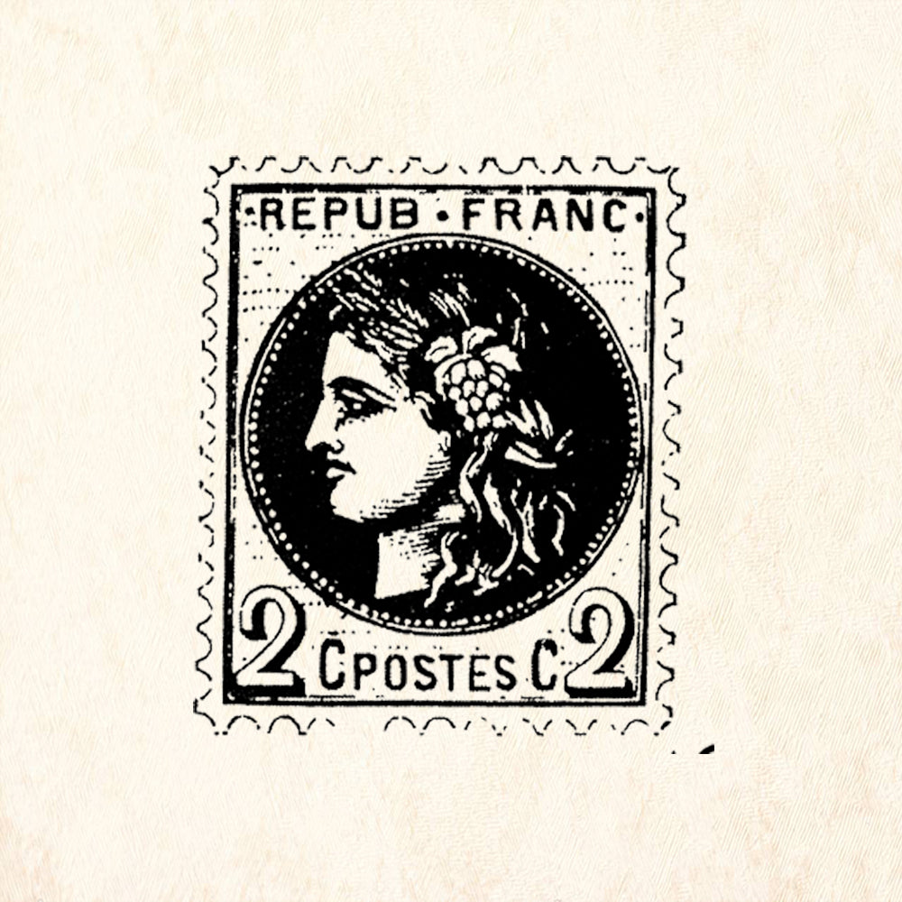 StampaFe Large Vintage French Stamp Rubber Art Stamp