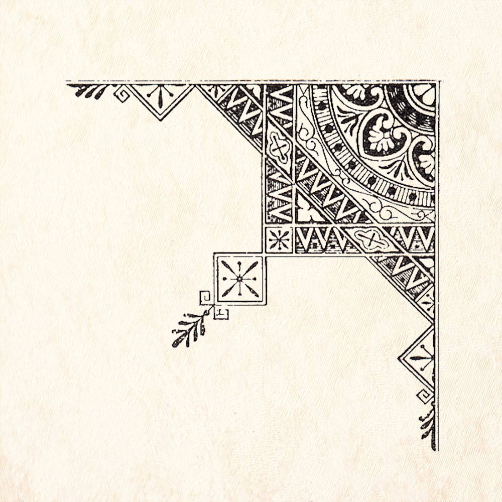 StampaFe Lace Corner Ornate Geometric Border Rubber Art Stamp