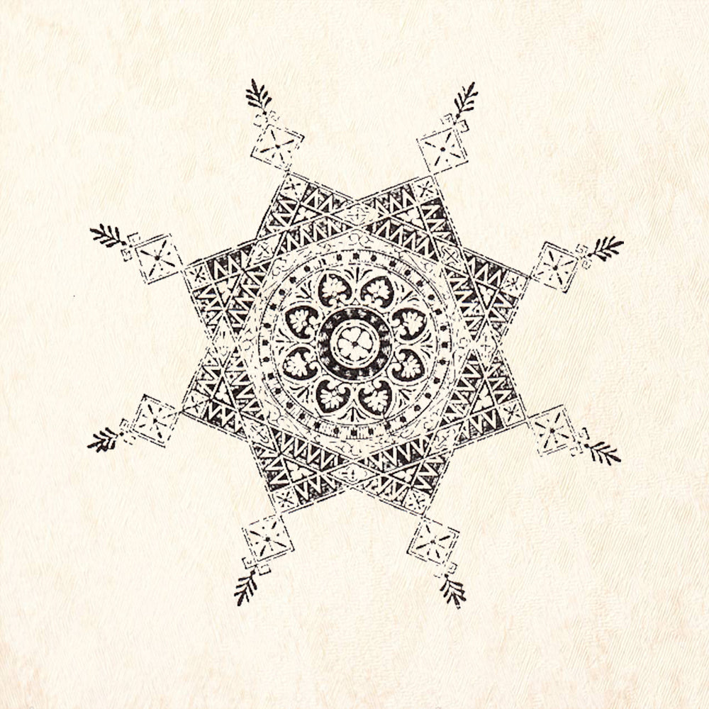 StampaFe Lace Center Ornate Medallion Snowflake Rubber Art Stamp