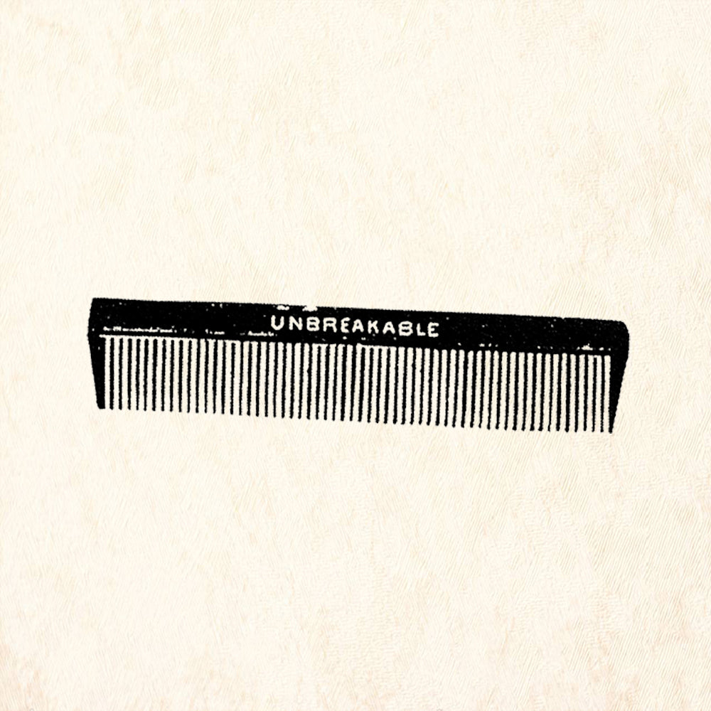 StampaFe Vintage Unbreakable Hair Comb Rubber Art Stamp