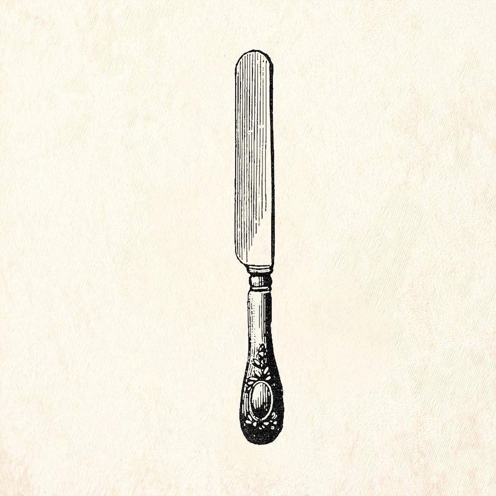StampaFe Knife Ornate Table Knife Rubber Art Stamp