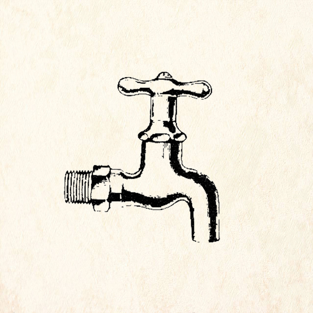 StampaFe Vintage Water Spigot Faucet Rubber Art Stamp