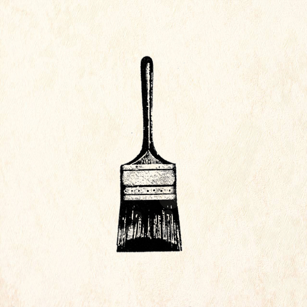 StampaFe Paint Brush Artist Studio Rubber Art Stamp