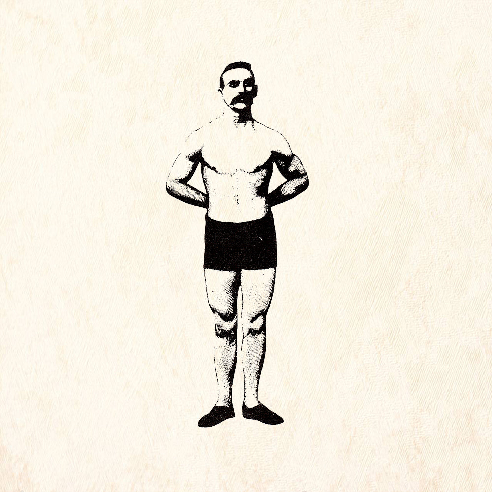 StampaFe Vintage Do It With Muscle Strongman Rubber Art Stamp