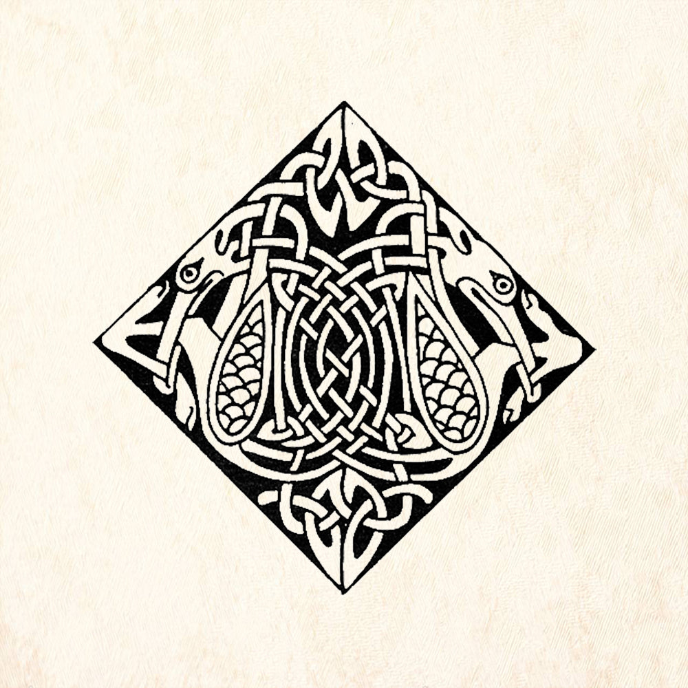 StampaFe Celtic Square Small Knotwork Diamond Rubber Art Stamp