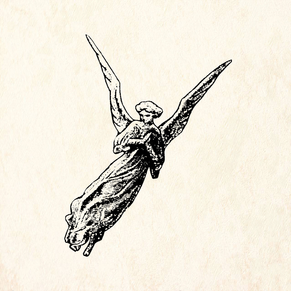StampaFe Dore Flying Angel Left Rubber Art Stamp