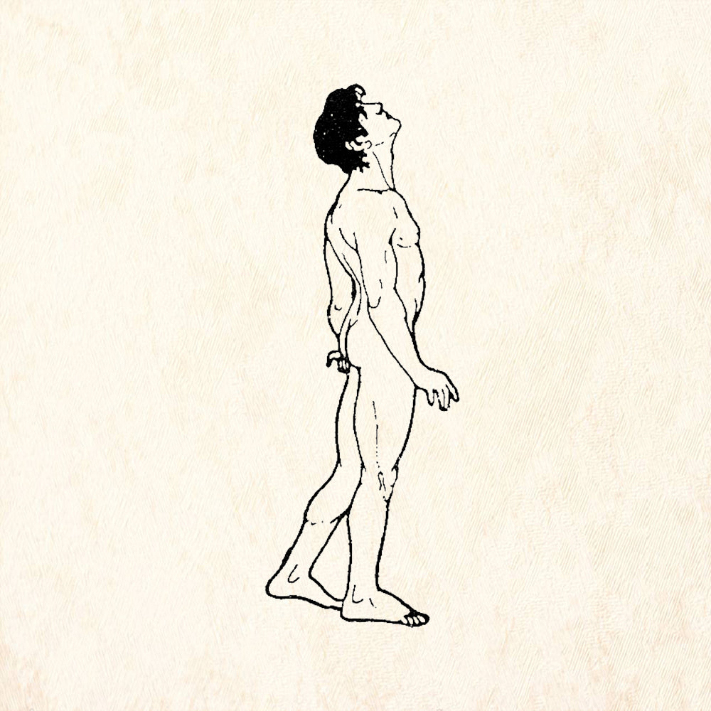 StampaFe Look Up Man Standing Male Figure Rubber Art Stamp