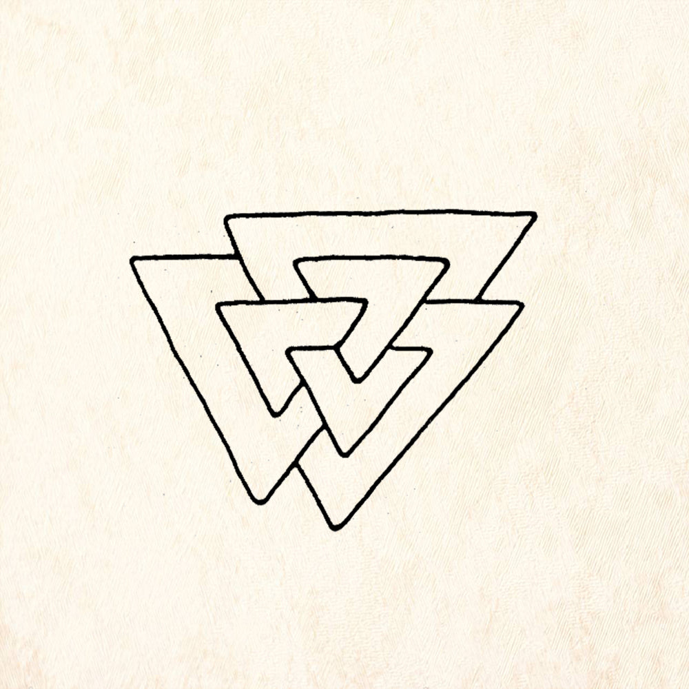 StampaFe Interlocking Triangles Valknut Symbol Rubber Art Stamp