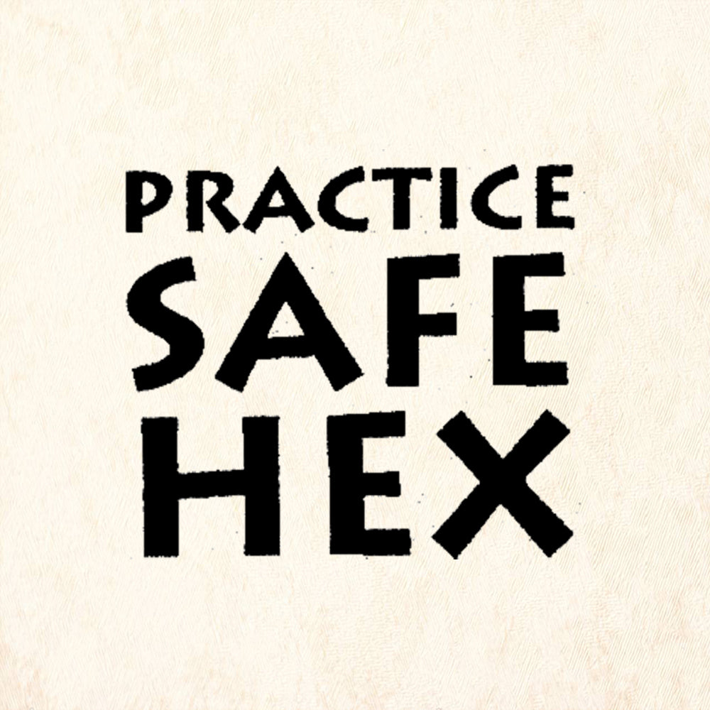 StampaFe Practice Safe Hex Rubber Art Stamp