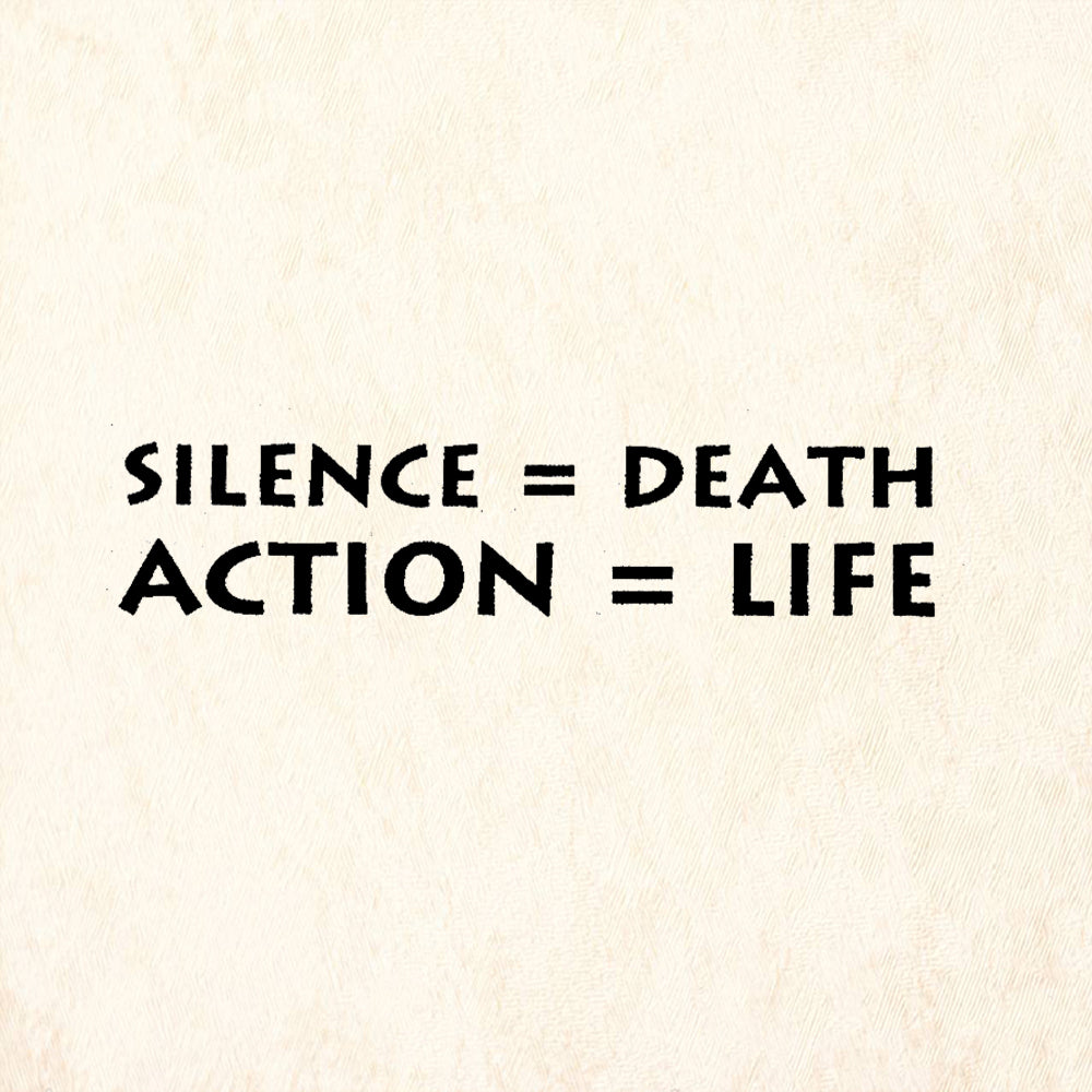 StampaFe Silence = Death, Action = Life Rubber Art Stamp