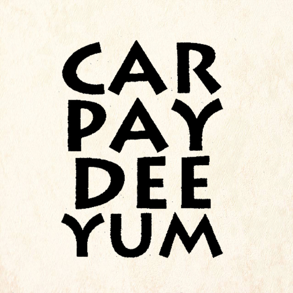 StampaFe Carpay Deeyum Greco Stacked Block Carpe Diem Rubber Art Stamp