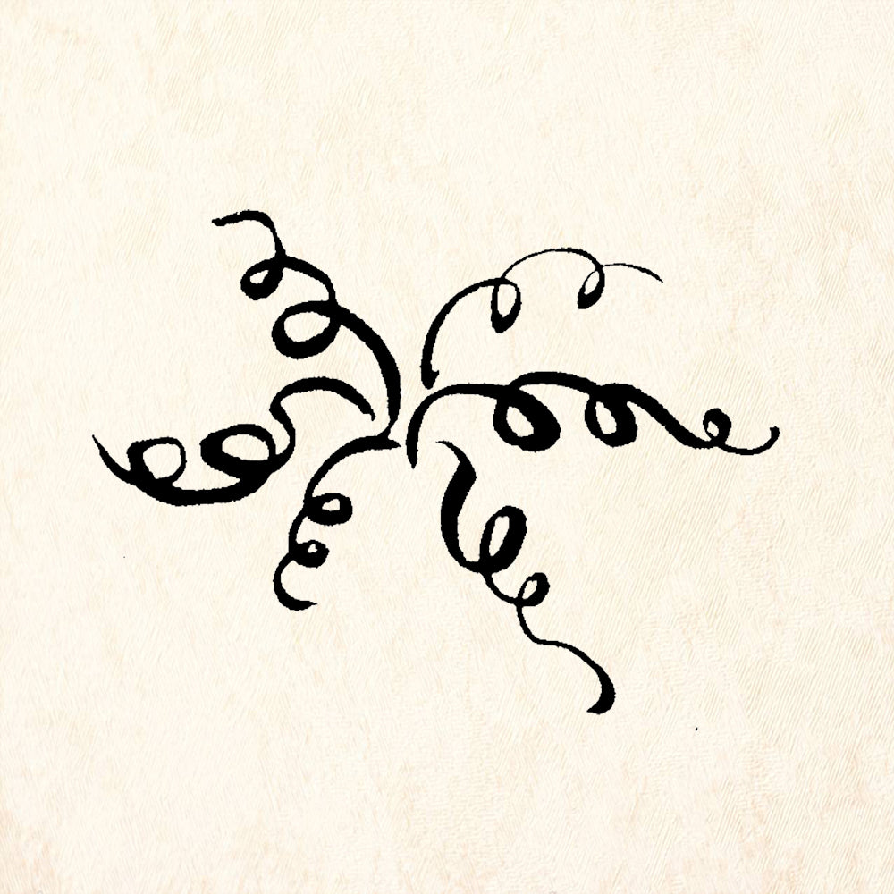 StampaFe Little Streamers Curly Ribbon Burst Rubber Art Stamp