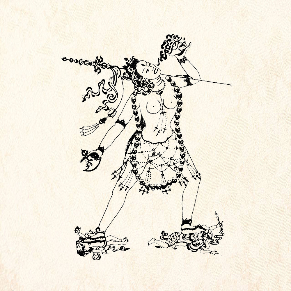 StampaFe Vajra Yogini Dancing Deity Rubber Art Stamp