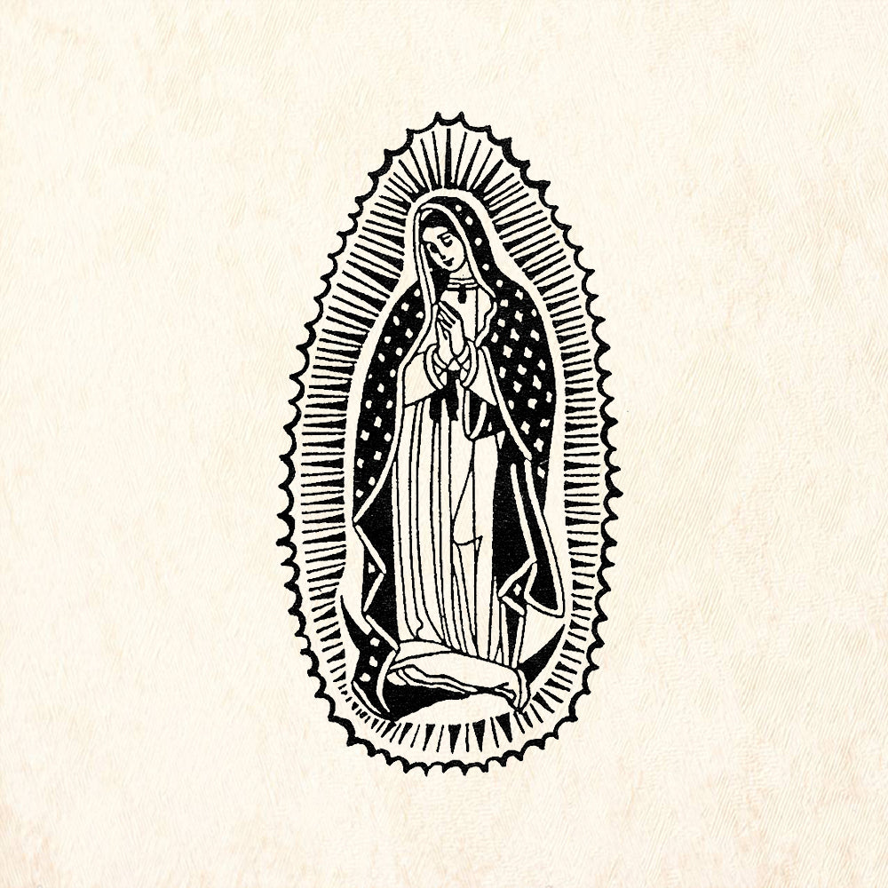 StampaFe Guadalupe Our Lady of Guadalupe Icon Rubber Art Stamp