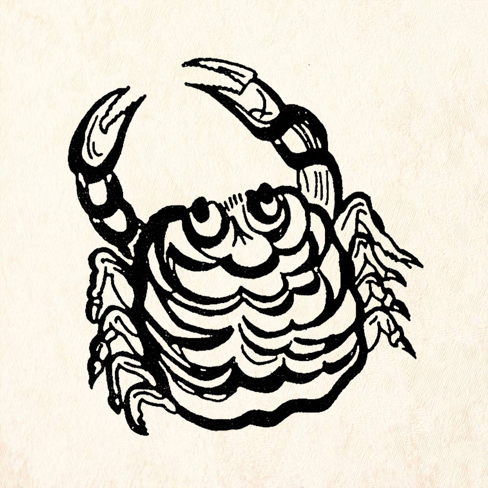 StampaFe Zen Crab Graphic Crab Rubber Art Stamp