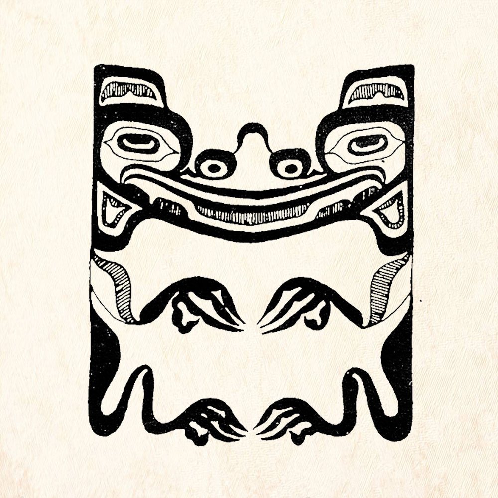 StampaFe Bear Spirit Stylized Bear Face Rubber Art Stamp