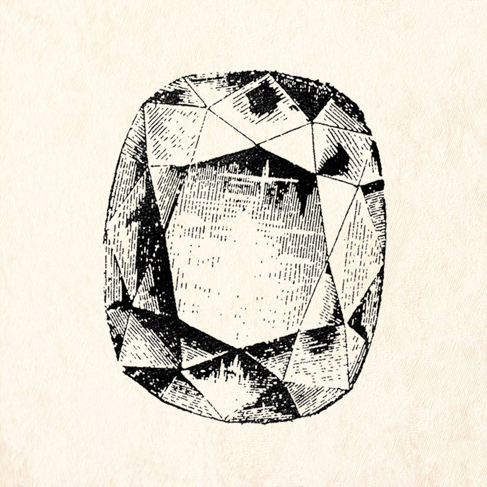 StampaFe Jewel Great Big Large Oval Faceted Gemstone Rubber Art Stamp