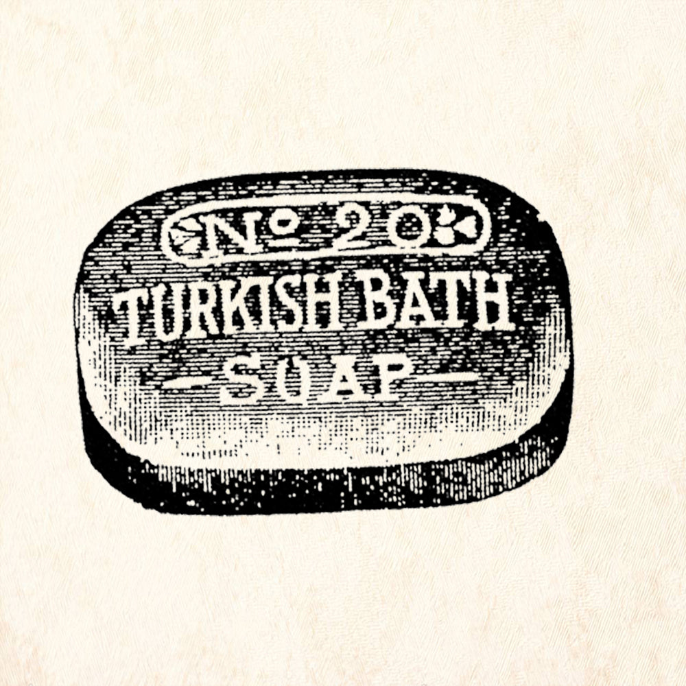StampaFe Turkish Soap Vintage Bath Soap Label Rubber Art Stamp